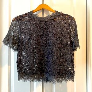Lace blouse.